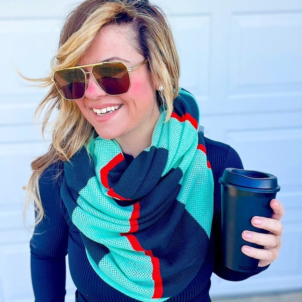 Lululemon Scarf. Color Block Infinity Scarf